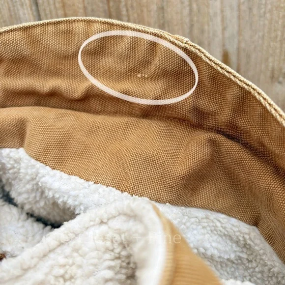 Carhartt Weathered‎ Wildwood Jacket Tan Size XXL Hooded Sherpa Lined - Picture 6 of 17